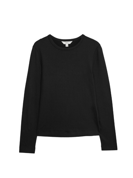 Marks & Spencer Топ с дълги ръкави в тясна кройка Marks & Spencer черен