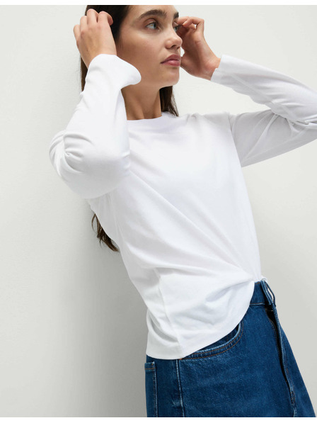 Marks & Spencer Топ от чист памук за ежедневно носене Marks & Spencer бял