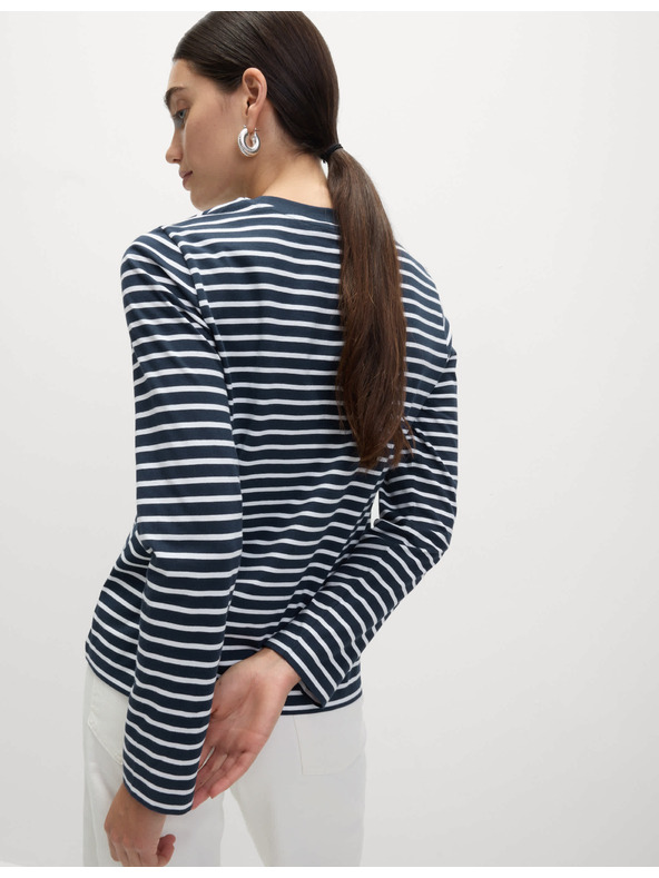 Marks & Spencer Топ от чист памук за ежедневно носене Marks & Spencer тъмносин