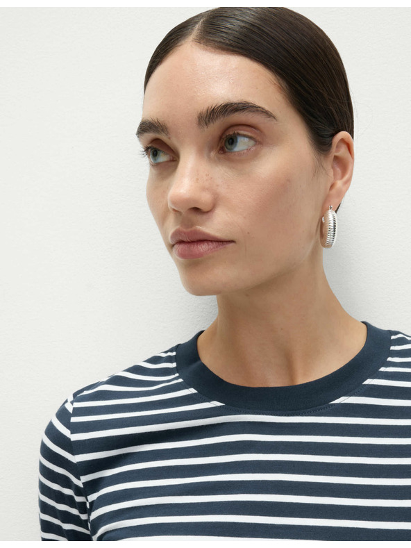 Marks & Spencer Топ от чист памук за ежедневно носене Marks & Spencer тъмносин