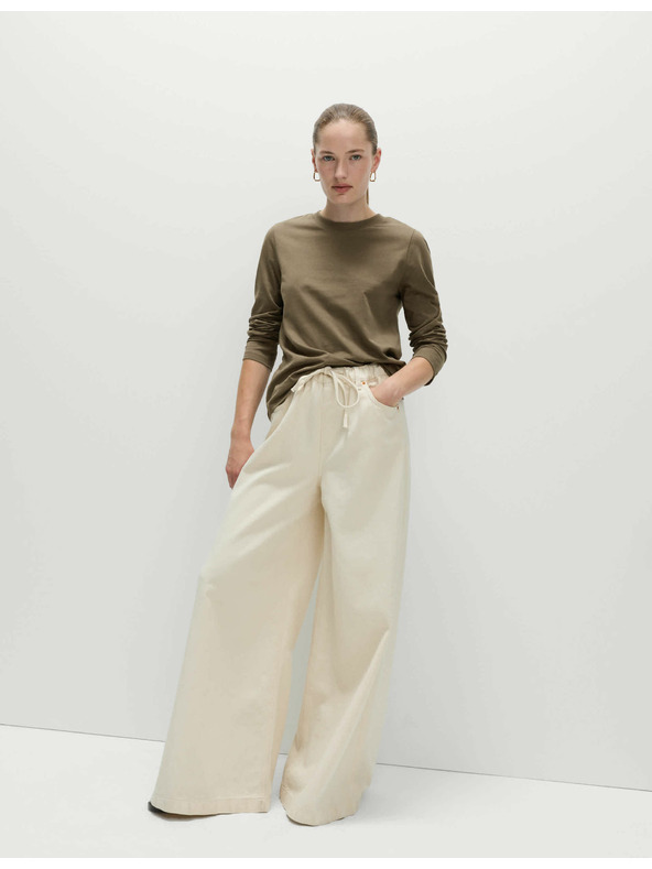 Marks & Spencer Топ от чист памук за ежедневно носене Marks & Spencer зелен