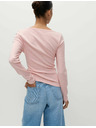 Marks & Spencer Топ с овален деколте, с разкопчаване и висок дял памук Marks & Spencer розово