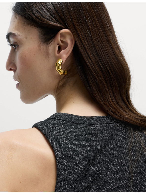 Marks & Spencer Блестящ потник с висок процент памук Marks & Spencer черен