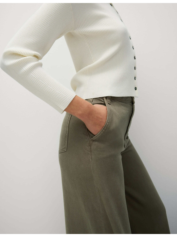 Marks & Spencer Palazzo панталони с висок процент памук Marks & Spencer в кафяво