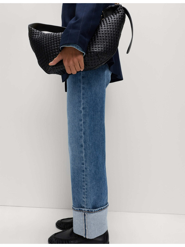 Marks & Spencer Дънки с широки подгъви и средна талия Marks & Spencer тъмносини