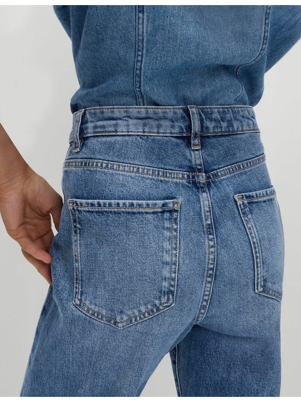 Marks & Spencer Дънки с широки подгъви и средна талия Marks & Spencer тъмносини