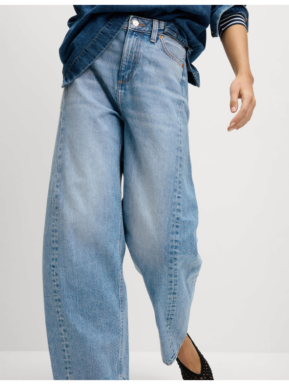 Marks & Spencer Прави дънки със средна талия Marks & Spencer тъмносини