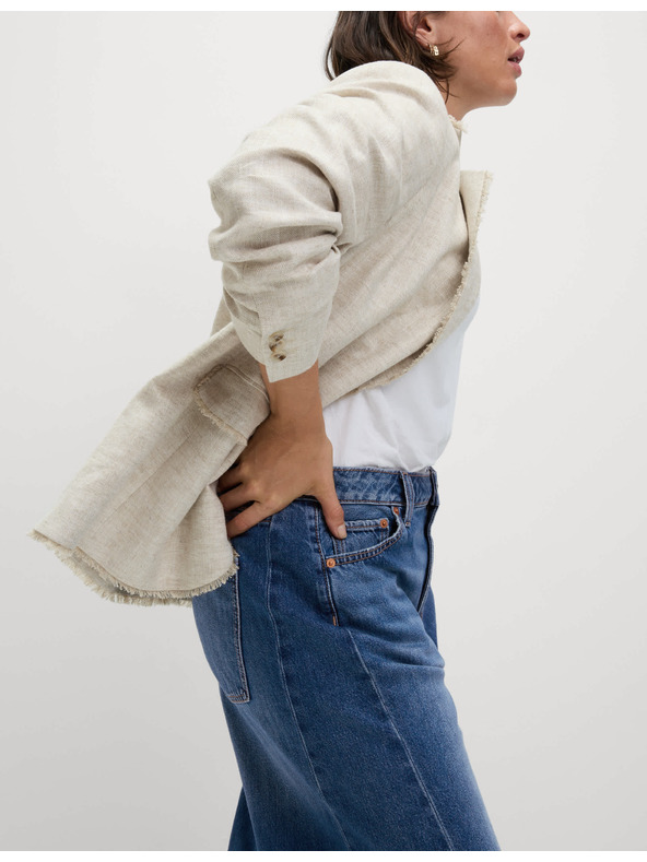 Marks & Spencer Прави дънки със средна талия Marks & Spencer тъмносини