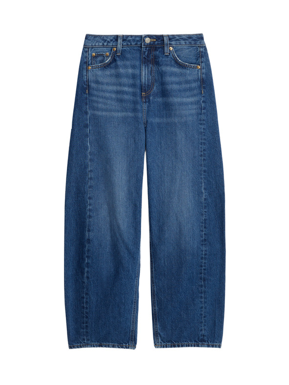 Marks & Spencer Прави дънки със средна талия Marks & Spencer тъмносини