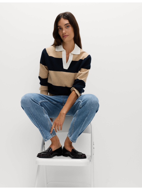 Marks & Spencer Дънки с прави крачоли, със средна талия и декоративен детайл Marks & Spencer тъмносини