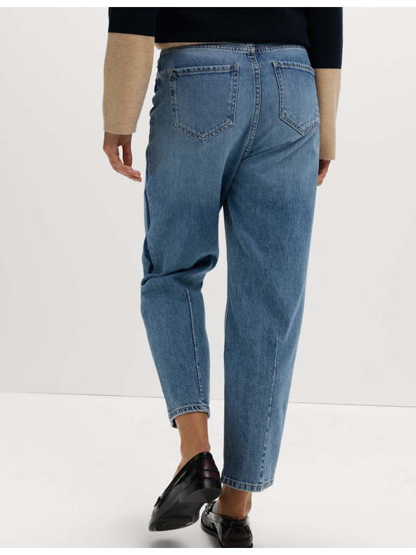 Marks & Spencer Дънки с прави крачоли, със средна талия и декоративен детайл Marks & Spencer тъмносини