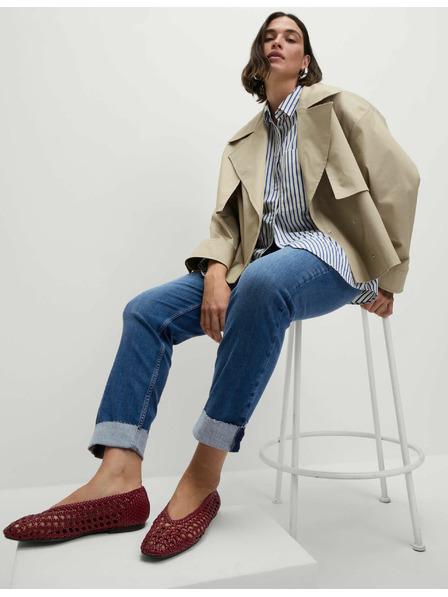 Marks & Spencer Супер меки дънки Harper с висока талия Marks & Spencer тъмносини