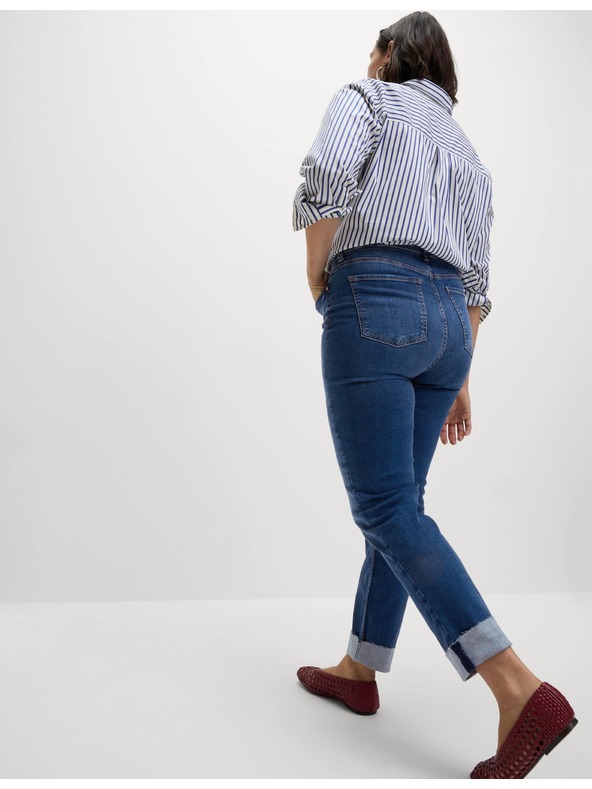 Marks & Spencer Супер меки дънки Harper с висока талия Marks & Spencer тъмносини