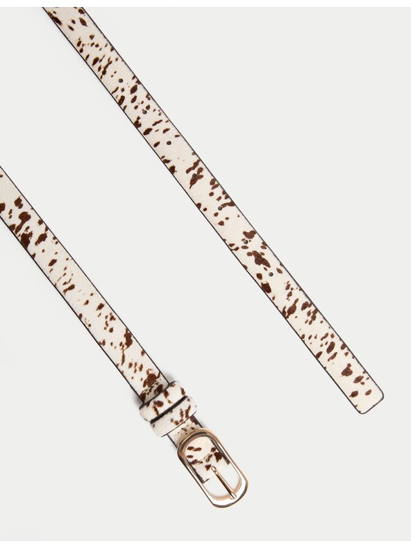 Marks & Spencer Тесен кожен колан Marks & Spencer кафяв