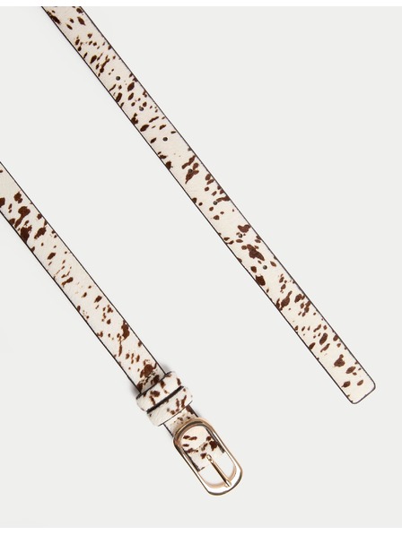 Marks & Spencer Тесен кожен колан Marks & Spencer кафяв