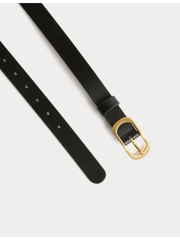 Marks & Spencer Кожен колан за дънки Marks & Spencer черен