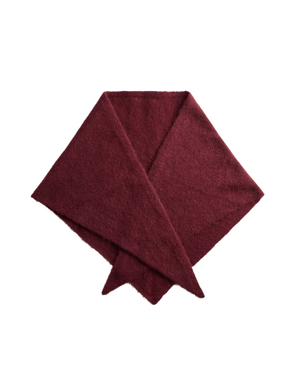 Marks & Spencer Плетен триъгълен шал с текстура и вълна Marks & Spencer червен