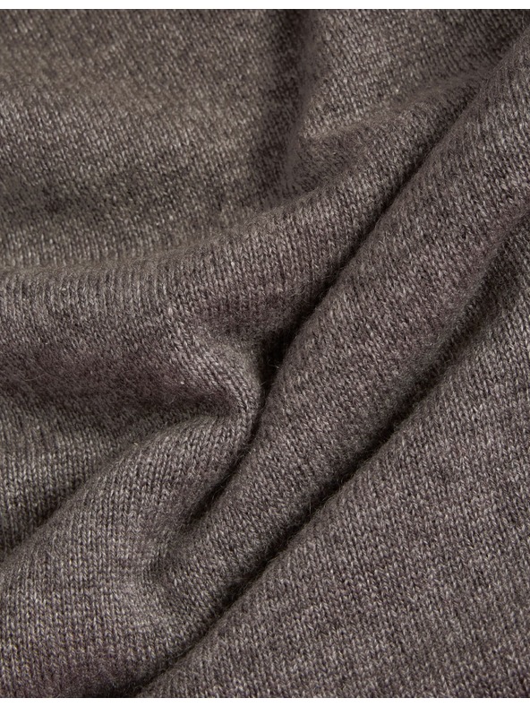 Marks & Spencer Суитшърт от чист кашмир с поло яка Marks & Spencer кафяв