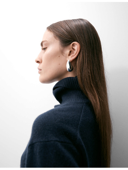 Marks & Spencer Суитшърт от чист кашмир с поло яка Marks & Spencer тъмносин