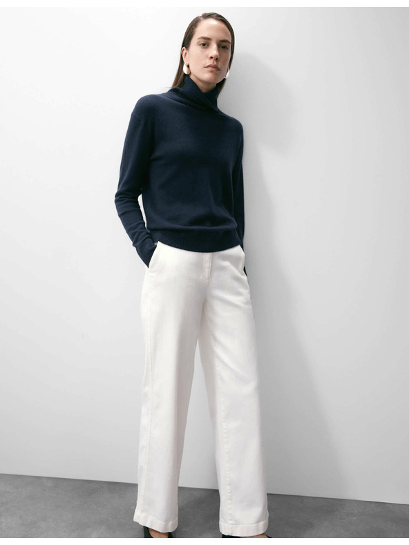 Marks & Spencer Суитшърт от чист кашмир с поло яка Marks & Spencer тъмносин