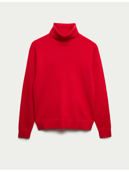 Marks & Spencer Суитшърт от чист кашмир с поло яка Marks & Spencer червен