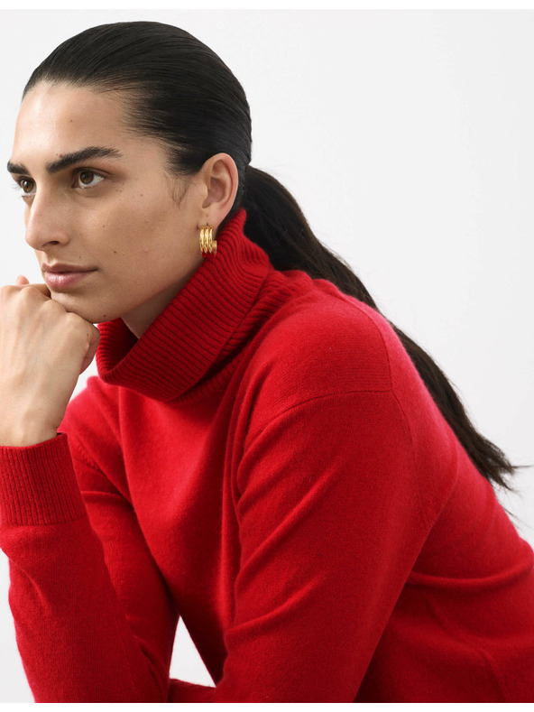 Marks & Spencer Суитшърт от чист кашмир с поло яка Marks & Spencer червен