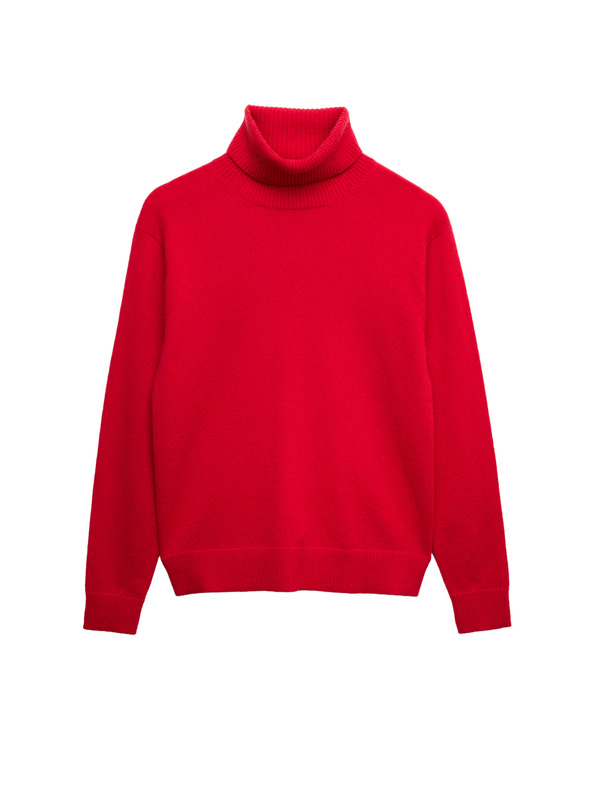 Marks & Spencer Суитшърт от чист кашмир с поло яка Marks & Spencer червен