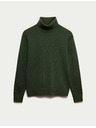 Marks & Spencer Суитшърт от чист кашмир с поло яка Marks & Spencer зелен