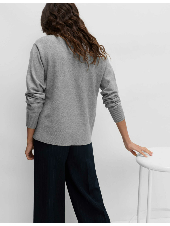 Marks & Spencer Суитшърт с яка от лека прежда Marks & Spencer сив