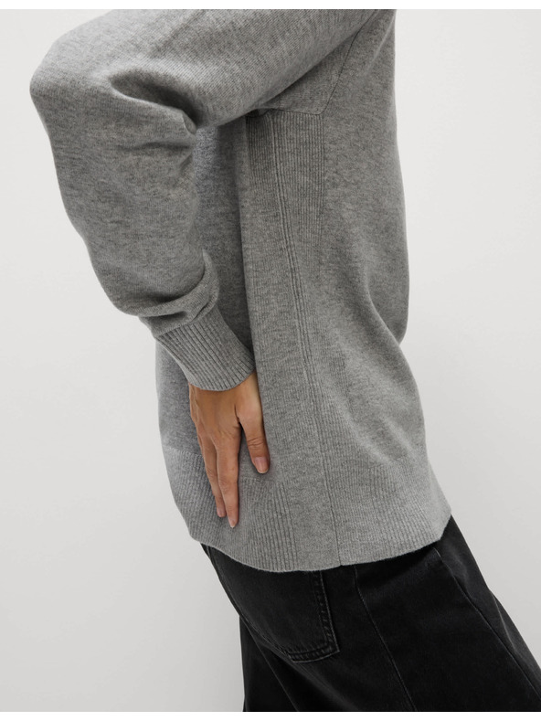 Marks & Spencer Суитшърт с яка от лека прежда Marks & Spencer сив