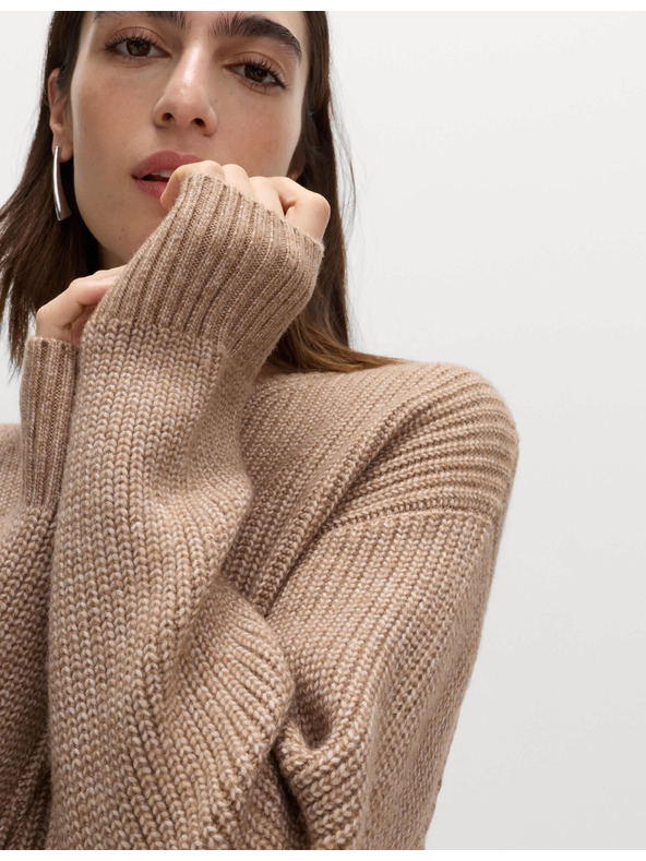 Marks & Spencer Раиран суитшърт от мека прежда с кръгло деколте Marks & Spencer кафяв