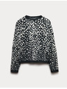 Marks & Spencer Свободен пуловер с животински принт Marks & Spencer черен