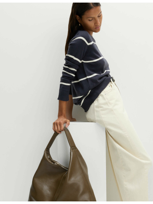 Marks & Spencer Извънредно мек раиран пуловер Marks & Spencer тъмносин