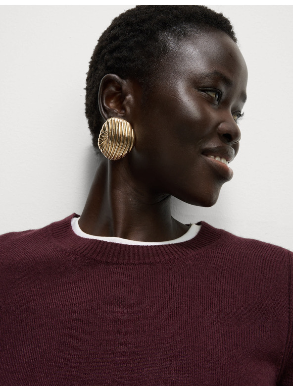 Marks & Spencer Изключително мек пуловер с деколте Marks & Spencer червен