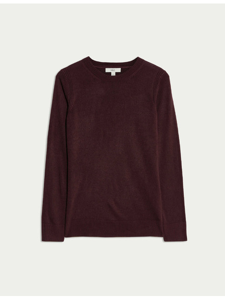Marks & Spencer Изключително мек пуловер с деколте Marks & Spencer червен