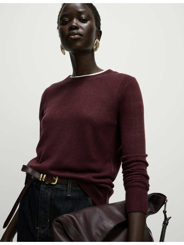 Marks & Spencer Изключително мек пуловер с деколте Marks & Spencer червен