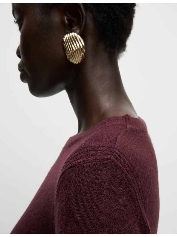 Marks & Spencer Изключително мек пуловер с деколте Marks & Spencer червен