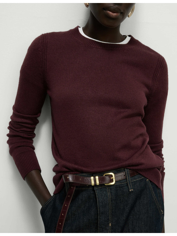 Marks & Spencer Изключително мек пуловер с деколте Marks & Spencer червен