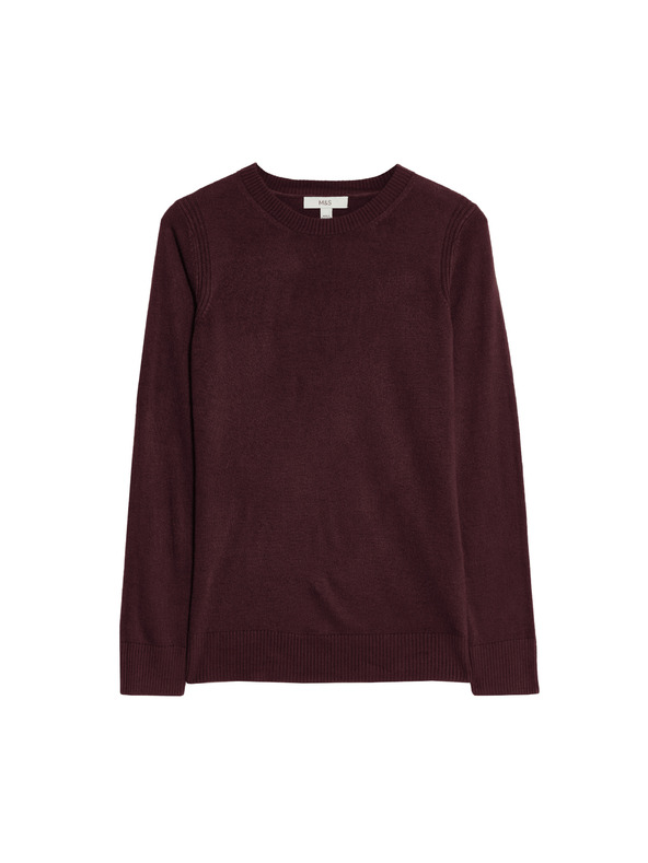 Marks & Spencer Изключително мек пуловер с деколте Marks & Spencer червен