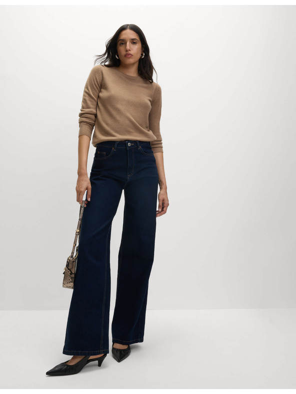 Marks & Spencer Изключително мек пуловер с деколте Marks & Spencer кафяв