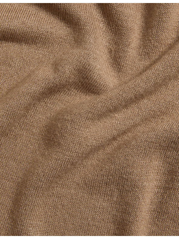 Marks & Spencer Изключително мек пуловер с деколте Marks & Spencer кафяв