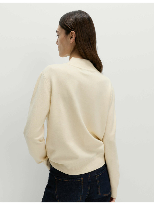 Marks & Spencer Пуловер с яка с надпис Marks & Spencer кремав