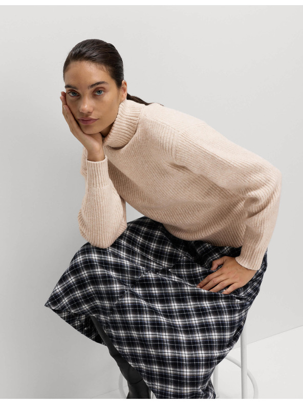 Marks & Spencer Ребрест пуловер с облачна прежда Marks & Spencer бежов