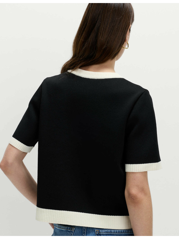 Marks & Spencer Скъсен кардиган с контрастни детайли Marks & Spencer черен