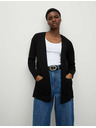 Marks & Spencer Дълга ребрест жилетка без закопчаване Marks & Spencer черна