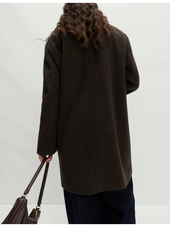 Marks & Spencer Едноредно палто с леко прилепнал силует Marks & Spencer кафяво