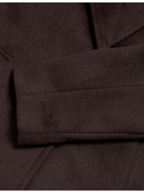 Marks & Spencer Едноредно палто с леко прилепнал силует Marks & Spencer кафяво