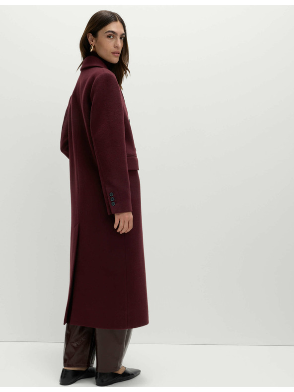 Marks & Spencer Дълго двуредно палто с примес от вълна Marks & Spencer червено