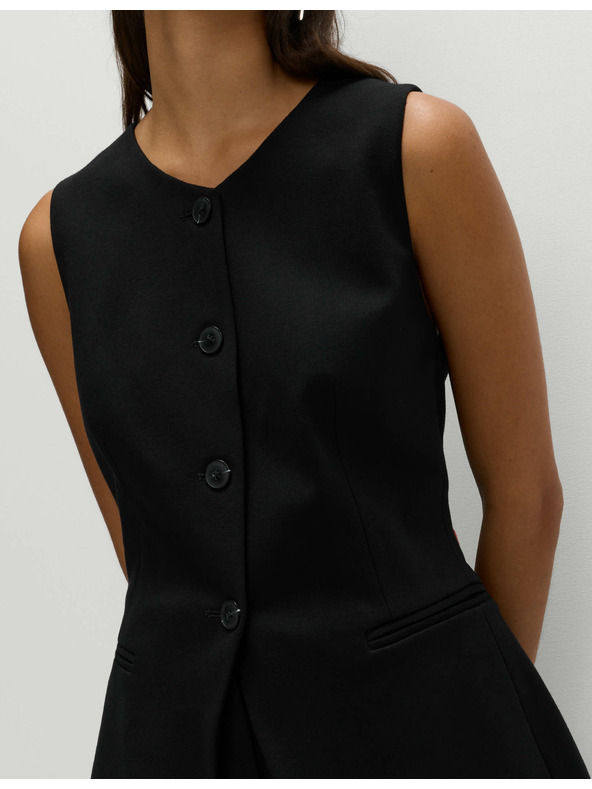 Marks & Spencer Трикотажна жилетка без яка Marks & Spencer черен