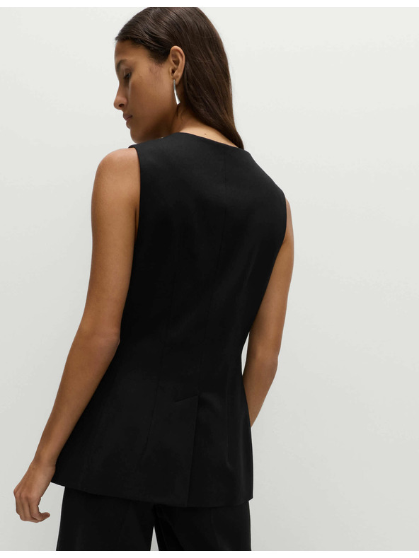 Marks & Spencer Трикотажна жилетка без яка Marks & Spencer черен